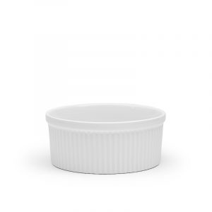 Suffléskål, räfflad, H85mm Ø 20 cm, Patina